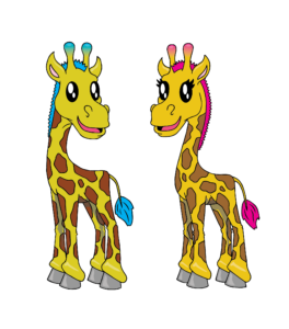 Ganlgy and Gorgeous are giraffes who live on the Savannah and look out for each other.