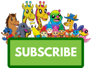 All twelve Imagineland characters above th Subscribe sign.