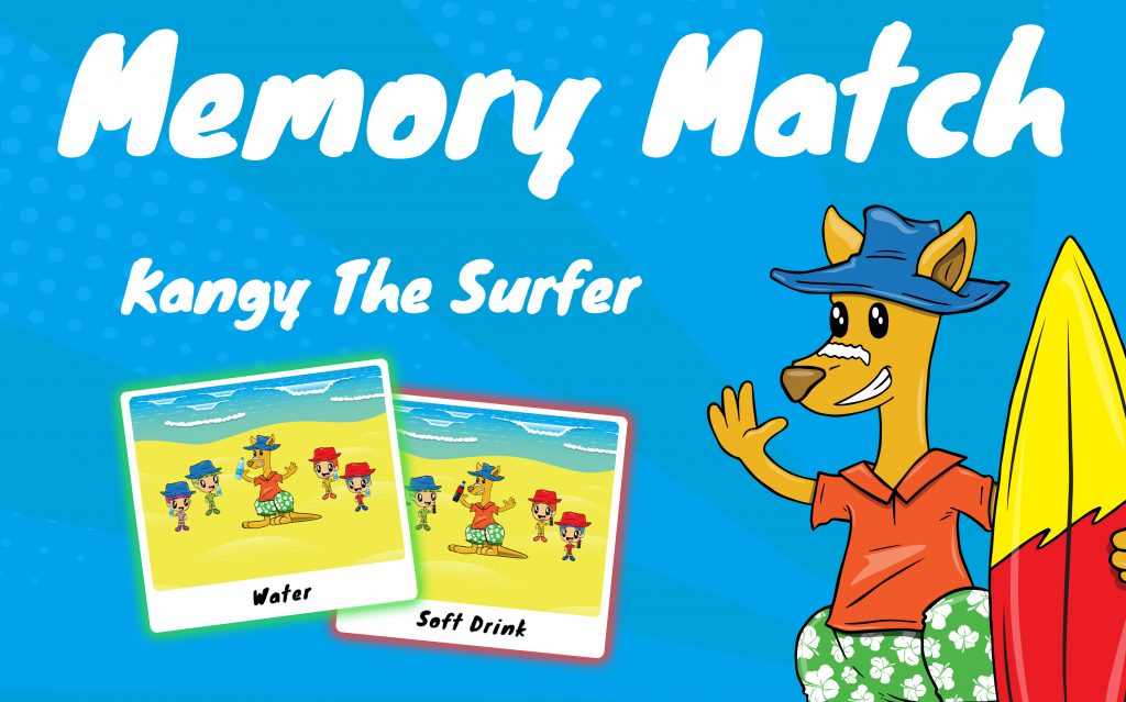 Memory Match Game Kangy The Surfer.